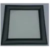 Image de Hublot Carré Gris RAL 7016 PVC 300x300 mm à visser vitrage sablé