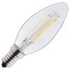 Image de Vision-EL 771271 Ampoule LED E14 Filament Flamme 4W 2700°K, Verre/Aluminium, 4 W, Transparent