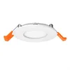 Image de Vision-EL Spot plafonnier LED encastrable Slimy II Miidex - Ø 120mm - 6W - 3000K - IP40 - Blanc - Avec alimentation déportée