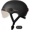 Image de Cosmo Connected - Cosmo Fusion - Casque Intelligent Vélo et Trottinette avec Visière, Taille Adulte - Clignotants, Feu de Freinage Automatique, Partage de Trajet, Détection de Chute - Noir Mat