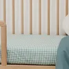 Image de Kadolis - Drap Housse bébé - Motif Vichy - Percale de Coton Bio - Doux et Confortable - Certifié Oeko-TEX et GOTS