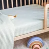 Image de Drap Housse bébé Percale de Coton Bio rayé
