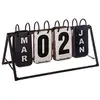 Image de PEGANE Calendrier Vintage en métal Coloris Noir et Blanc - Dim : L.27 x l.12 x H.14 cm