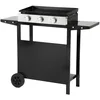 Image de Happy Garden Plancha au gaz MÉRIDA 3 brûleurs 6kW + Chariot.