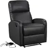 Image de Happy Garden Fauteuil électrique inclinable Relax Noir. Fauteuil de Salon Relax en Simili Noir avec Inclinaison électrique et Repose-Pieds.