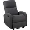 Image de Happy Garden Fauteuil inclinable Max Gris Anthracite. Fauteuil de Salon Relax en Tissu Gris Anthracite avec Inclinaison Manuelle et Repose-Pieds.