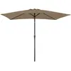 Image de Parasol Droit HAPUNA rectangulaire 2x3m Taupe avec manivelle. Parasol Droit inclinable.