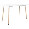 Image de Happy Garden Table rectangulaire PIA 120x70cm Blanche. Table de Salle à Manger rectangulaire de Style scandinave pour 4 Personnes.