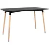 Image de Happy Garden Table rectangulaire PIA 120x70cm Noire. Table de Salle à Manger rectangulaire de Style scandinave pour 4 Personnes.
