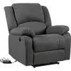 Image de Happy Garden Fauteuil électrique inclinable Cloud Gris Anthracite. Fauteuil de Salon Relax en Tissu Gris Anthracite avec Inclinaison électrique et Repose-Pieds.