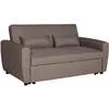 Image de Happy Garden Canapé Droit Convertible Matt 2 Places Tissu Taupe. Canapé avec Dossier inclinable et Coussins
