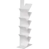 Image de Happy Garden Bibliothèque au Style Moderne 8 étagères Blanche Simone. Meuble de Rangement 8 Niveaux en Forme d'arbre. Étagères de rangements pour Livre.