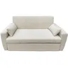 Image de Happy Garden Canapé Convertible Matt en Velours Beige 2 Places. Canapé avec Dossier inclinable et Coussins