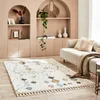 Image de Nazar Tapis Berbere Salon, Tapis Berbere Multicolore, Motifs Losanges Géométriques, Lavable, Moelleux, Poils Longs (120x170 cm, 3063 Crème)