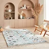 Image de Nazar Tapis Salon, Tapis Berbere a Franges, Tapis Shaggy, Tapis Berbere Multicolore, Motifs Losanges géométriques, Lavable, Moelleux, Poils Longs (120x170 cm, 3144 Turquoise)
