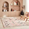 Image de Tapis shaggy Delya - Rose - Motif ethnique - 100% polypropylene - 120 x 170 cm - Intérieur - NAZAR
