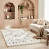 Image de Nazar Tapis Berbere Salon, Tapis Berbere Multicolore, Motifs Losanges Géométriques, Lavable, Moelleux, Poils Longs (160x230 cm, 3110 Crème)