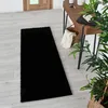 Image de Tapis Cosy Uni Shaggy Moelleux, Salon, Chambre, Doux à Poils Longs (80x150 cm, Noir)