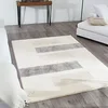 Image de Nazar Tapis Lasso à Motif géométrique, Poils Longs, Tapis Salon, Chambre, Tapis Abstrait, Graphique, Tapis Crème (678 Ivoire, 120x160 cm)