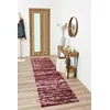 Image de Nazar Tapis Shaggy Doux à Motifs Géométrique, Tapis Salon, Tapis Chambre, Tapis Couloir, Moelleux, Moderne, Beige, Gris, Bleu, Rouge (584 Rouge, 80x300 cm)