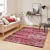 Image de Nazar Tapis Shaggy Doux à Motifs Géométrique, Tapis Salon, Tapis Chambre, Tapis Couloir, Moelleux, Moderne, Beige, Gris, Bleu, Rouge (584 Rouge, 120x160 cm)