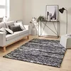 Image de Tapis Shaggy Doux à Motifs Géométrique, Tapis Salon, Tapis Chambre, Tapis Couloir, Moelleux, Moderne, Beige, Gris, Bleu, Rouge (584 Noir, 200x290 cm)
