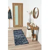 Image de Nazar Tapis Shaggy Doux à Motifs Géométrique, Tapis Salon, Tapis Chambre, Tapis Couloir, Moelleux, Moderne, Beige, Gris, Bleu, Rouge (584 Bleu, 67x180 cm)