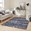 Image de Nazar Tapis Shaggy Doux à Motifs Géométrique, Tapis Salon, Tapis Chambre, Tapis Couloir, Moelleux, Moderne, Beige, Gris, Bleu, Rouge (584 Bleu, 160x230 cm)