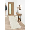 Image de Nazar Tapis Shaggy Doux à Motifs Géométrique, Tapis Salon, Tapis Chambre, Tapis Couloir, Moelleux, Moderne, Beige, Gris, Bleu, Rouge (668 Beige, 80x300 cm)