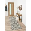 Image de Nazar Tapis Shaggy Doux à Motifs Géométrique, Tapis Salon, Tapis Chambre, Tapis Couloir, Moelleux, Moderne, Beige, Gris, Bleu, Rouge (668 Gris, 80x300 cm)