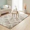 Image de Nazar Tapis Shaggy Doux à Motifs Géométrique, Tapis Salon, Tapis Chambre, Tapis Couloir, Moelleux, Moderne, Beige, Gris, Bleu, Rouge (668 Gris, 120x160 cm)