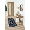 Image de Nazar Tapis Shaggy Doux à Motifs Géométrique, Tapis Salon, Tapis Chambre, Tapis Couloir, Moelleux, Moderne, Beige, Gris, Bleu, Rouge (668 Bleu, 67x180 cm)
