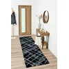Image de Nazar Tapis Shaggy Doux à Motifs Géométrique, Tapis Salon, Tapis Chambre, Tapis Couloir, Moelleux, Moderne, Beige, Gris, Bleu, Rouge (668 Bleu, 80x300 cm)