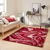 Image de Nazar Tapis Shaggy Doux à Motifs Géométrique, Tapis Salon, Tapis Chambre, Tapis Couloir, Moelleux, Moderne, Beige, Gris, Bleu, Rouge (677 Rouge, 80x150 cm)