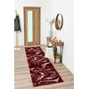 Image de Nazar Tapis Shaggy Doux à Motifs Géométrique, Tapis Salon, Tapis Chambre, Tapis Couloir, Moelleux, Moderne, Beige, Gris, Bleu, Rouge (677 Rouge, 80x300 cm)