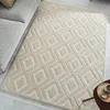 Image de Nazar Tapis Salon Harmony, Tapis Chambre, Tapis Doux Chambre, Tapis Beige, Tapis Motif Géométrique, Tapis Blanc, Tapis De Couloir, Aspect Laine Bouclé (912 Creme, 120x170 cm)