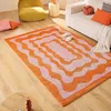 Image de Nazar Tapis Groovy, Coloré, Vintage, Rétro, Géométrique, Orange, Jaune, Rose, Rouge, Moelleux et Confortable, Tapis Salon