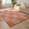 Image de Nazar Tapis Groovy, Coloré, Vintage, Rétro, Géométrique, Orange, Jaune, Rose, Rouge, Moelleux et Confortable, Tapis Salon