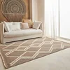 Image de Nazar Tapis, Tapis Salon Nature Aspect Jute Chiné Motif Moderne Style Boho, Tapis pour Salon, Chambre, Terrasse, Exterieur, Couleur Naturelle (9048 Marron, 200x290 cm)