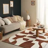 Image de Nazar Tapis Salon Multicolore Rectangulaire, Motif Géométrique, Doux pour Chambre et Couloir, Crème, Grand (562 Marron, 80x150 cm)