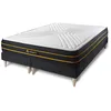 Image de Sleepfit Ensemble Double sommier + Matelas Ultra Micro Ressorts ensachés et mémoire de Forme 160x200 | Epaisseur : 26 cm | Confort : Equilibré