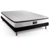 Image de Prestige Literie - Ensemble Supérieur Matelas Mémoire de forme 3 zones & Sommier noir - 140x200 cm OS
