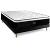 Image de Prestige Literie - Ensemble Suite Matelas Ressorts ensache?s à mémoire de forme 5 zones & Sommier noir - 140x190 cm OS