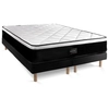 Image de Prestige Literie - Ensemble Suite Matelas Ressorts ensache?s à mémoire de forme 5 zones & 2 Sommiers noir - 2x90x200 cm OS