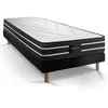 Image de Prestige Literie - Ensemble Exclusive Matelas & Sommier noir - 90x190 cm OS