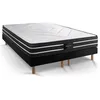 Image de Prestige Literie - Ensemble Exclusive Matelas & 2 Sommiers noir - 2x100x200 cm OS