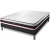 Image de Ensemble 140x190 Matelas Form + sommier kit Noir | Epaisseur : 19 cm | Confort : Très Ferme