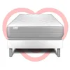 Image de Ensemble VITALMEMO 90x200cm sommier kit Blanc | Epaisseur : 18 cm | Confort : Ferme