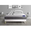 Image de Pack prêt à Dormir Matelas ACTIMEMO Plus 140x190 Mémoire de Forme 7zones Confort + sommier KIT Blanc + 2 oreillers + Couette - Epaisseur : 26 cm - Confort : Très Ferme