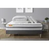 Image de Septnuits Pack Matelas + sommier kit Gris 140x200 Memo Spring Ressorts ensachés Maxi épaisseur + Couette + 2 oreillers | Epaisseur : 22 cm | Confort : Ferme